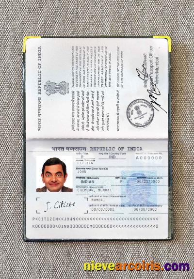 India passport (2013-present) photolook